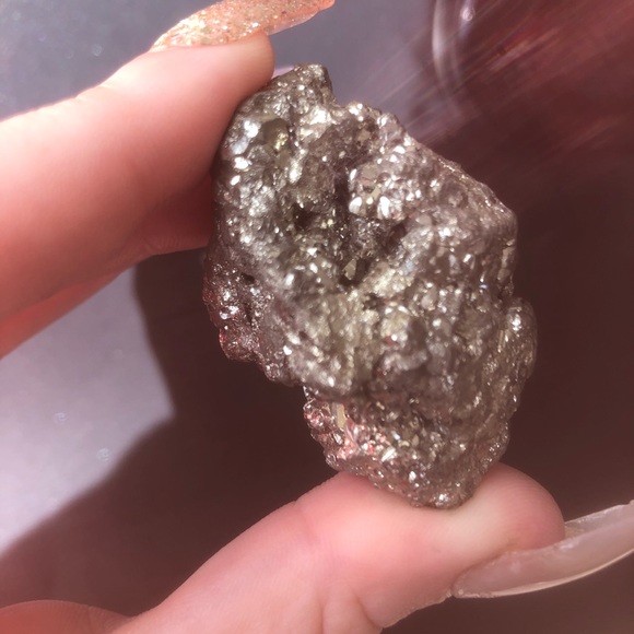 Natural Pyrite Cluster, Raw Fools Gold Crystal, Genuine Pyrite Stone - Picture 4 of 11